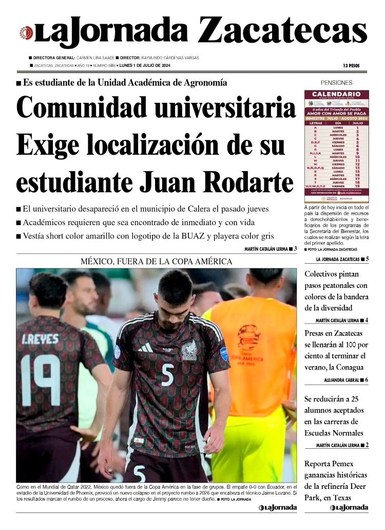 01 de Julio de 2024 – Comunidad universitaria Exige localización de su Estudiante Juan Rodarte