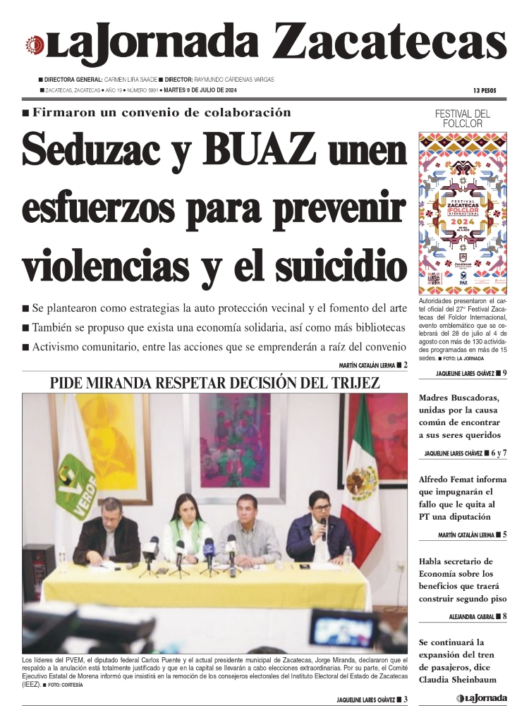 09 de Julio de 2024 – Seduzac y BUAZ unen esfuerzos para prevenir violencias y el suicidio