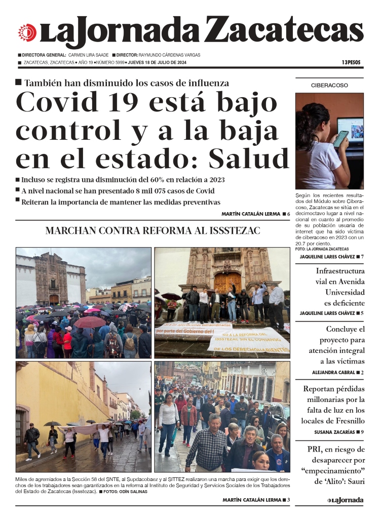 18 de Julio de 2024 – Covid 19 está bajo control y a la baja en el estado: Salud