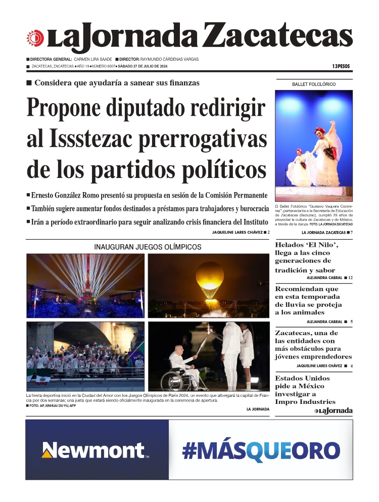 27 de Julio de 2024 – Propone diputado redirigir al Issstezac prerrogativas de los partidos políticos