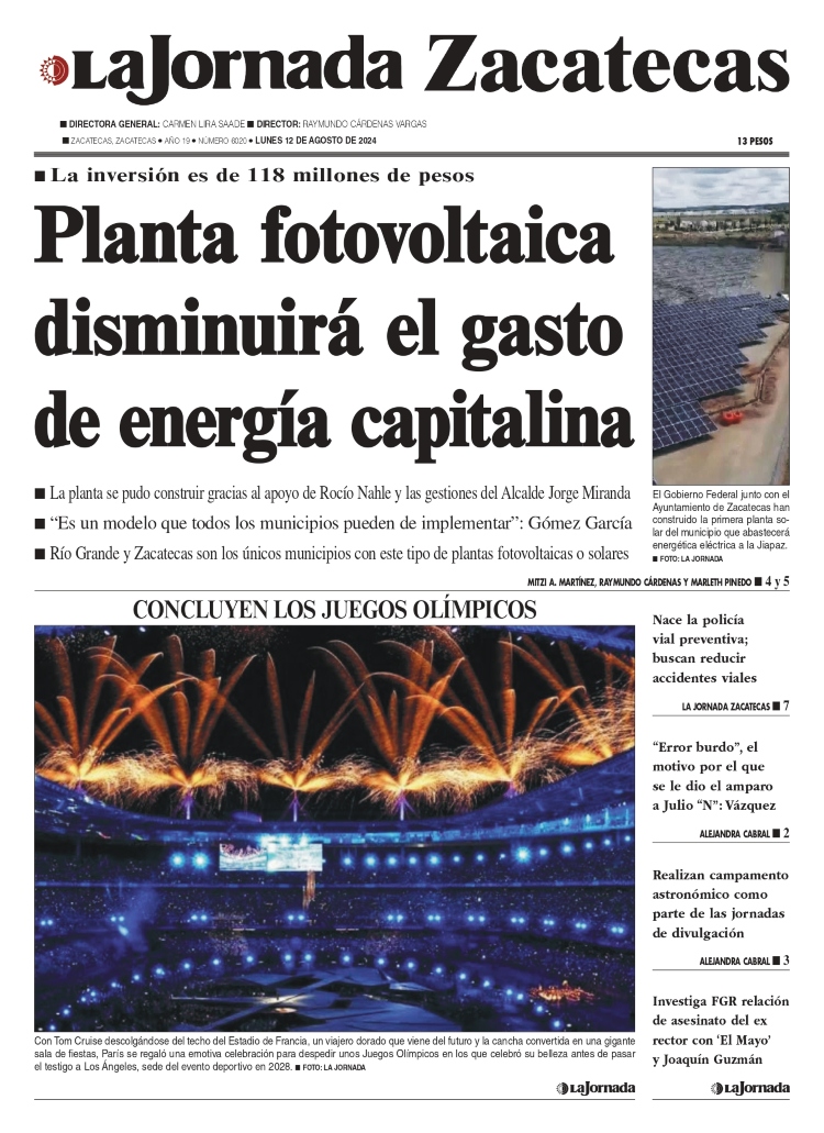 12 de Agosto de 2024 – Planta fotovoltaica disminuirá el gasto de energía capitalina