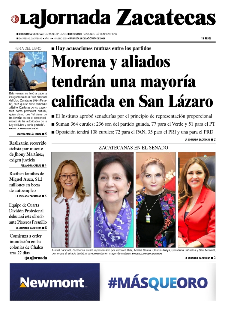 24 de Agosto de 2024 – Morena y aliados tendrán una mayoría calificada en San Lázaro
