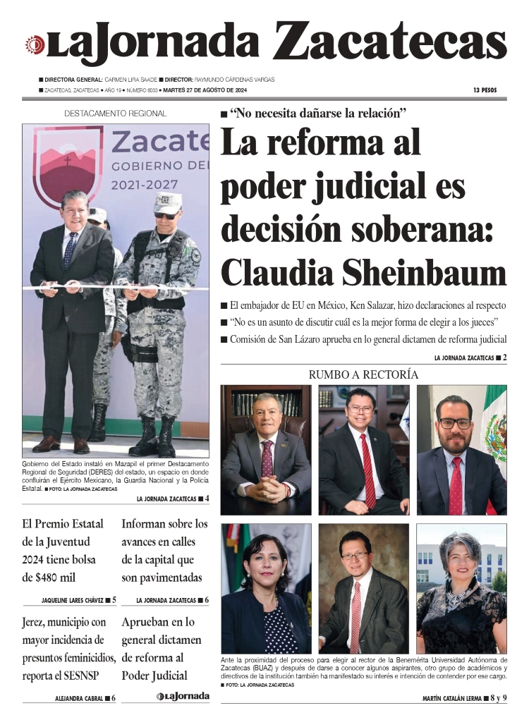27 de Agosto de 2024 – La reforma al poder judicial es decisión soberana: Claudia Sheinbaum