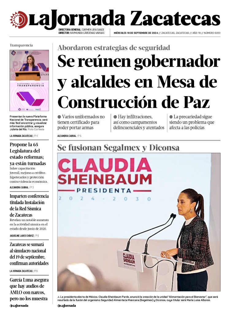 18 de Septiembre de 2024 – Se reúnen gobernador y alcaldes en Mesa de Construcción de Paz