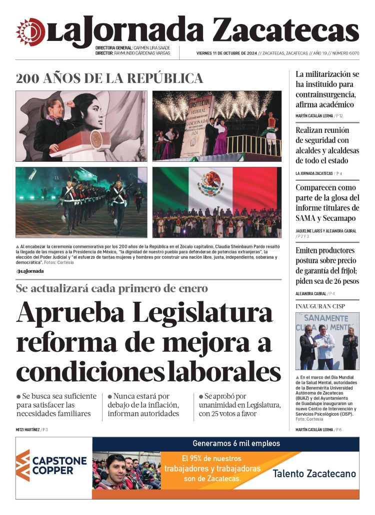 11 de Octubre de 2024 – Aprueba Legislatura reforma de mejora a condiciones laborales