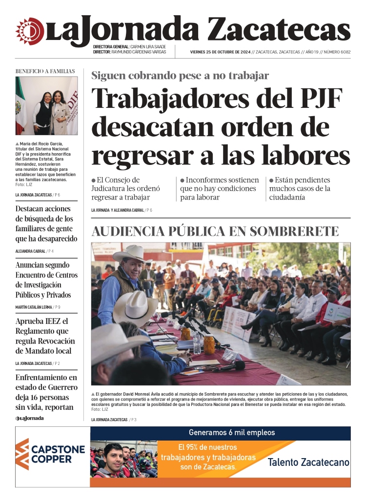 25 de Octubre de 2024 – Trabajadores del PJF desacatan orden de regresar a las labores