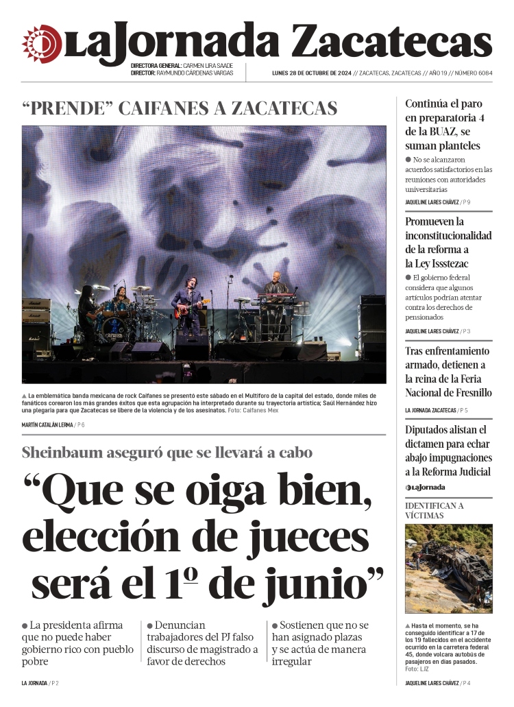 28 de Octubre de 2024 – “Que se oiga bien, elección de jueces será el 1o de junio”