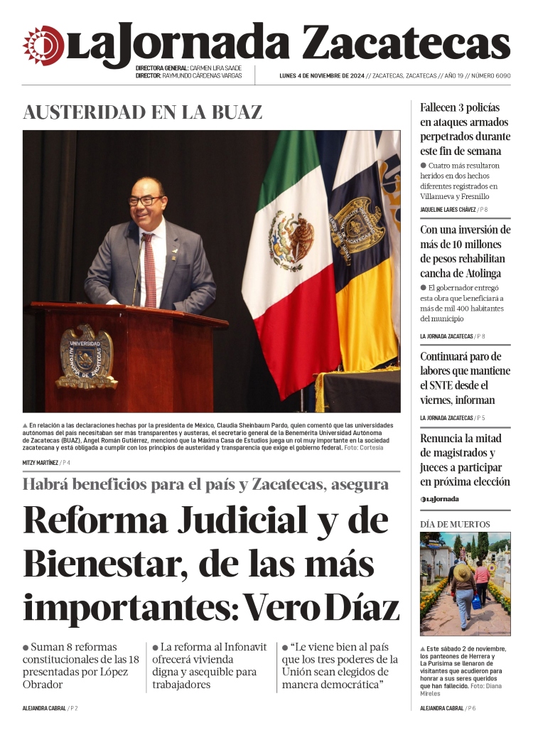 04 de Noviembre de 2024 – Reforma Judicial y de Bienestar, de las más importantes: Vero Díaz
