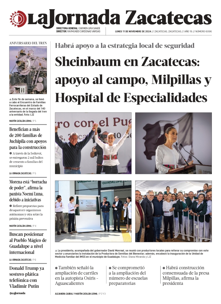 11 de Noviembre de 2024 – Sheinbaum en Zacatecas: apoyo al campo, Milpillas y Hospital de Especialidades