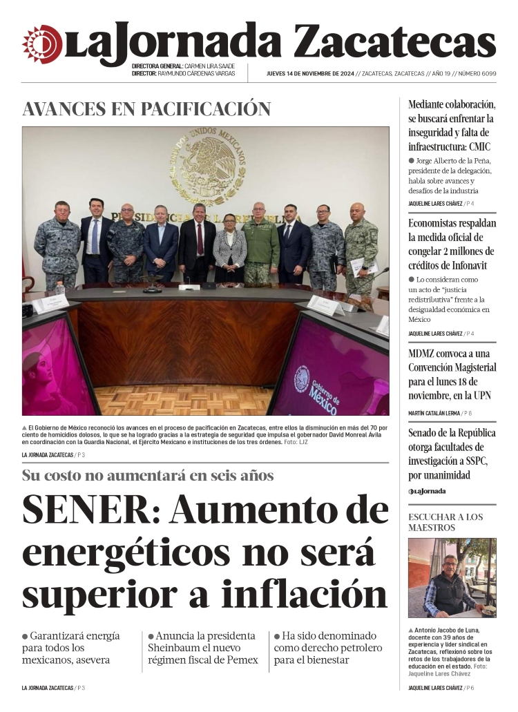 14 de Noviembre de 2024 – SENER: Aumento de energéticos no será superior a inflación