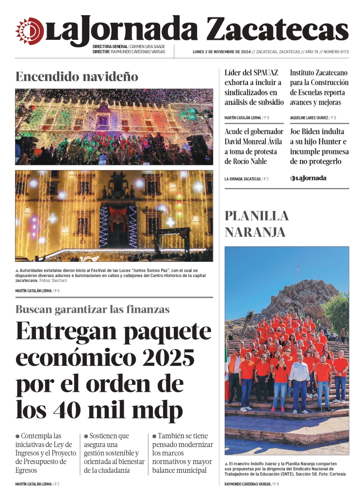 02 de Diciembre de 2024 – Entregan paquete económico 2025 por el orden de los 40 mil mdp
