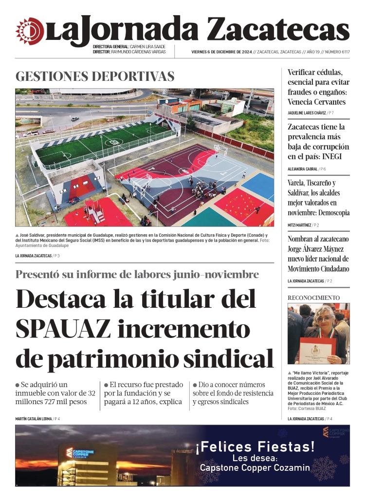 06 de Diciembre de 2024 – Destaca la titular del SPAUAZ incremento de patrimonio sindical