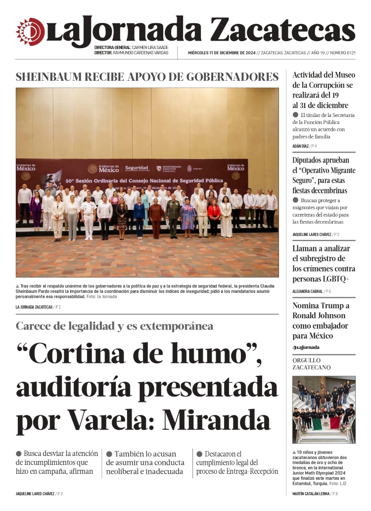 11 de Diciembre de 2024 – “Cortina de humo”, auditoría presentada por Varela: Miranda