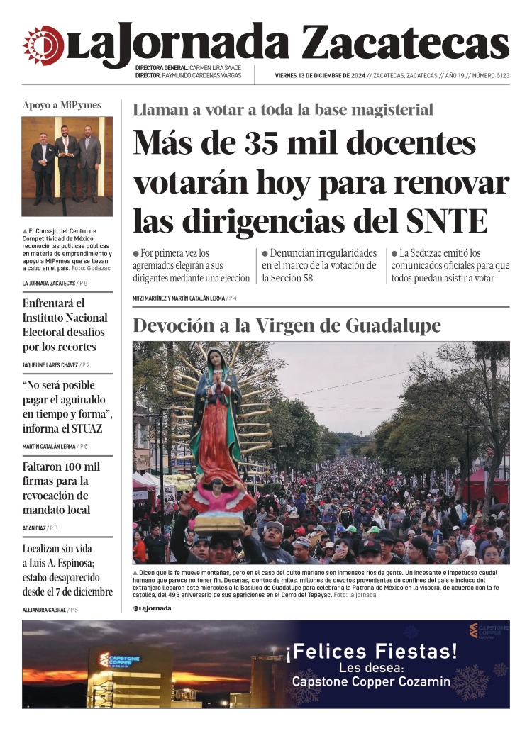 13 de Diciembre de 2024 – Más de 35 mil docentes votarán hoy para renovar las dirigencias del SNTE