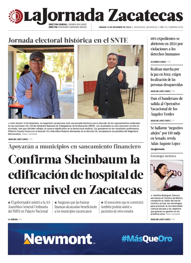 14 de Diciembre de 2024 – Confirma Sheinbaum la edificación de hospital de tercer nivel en Zacatecas
