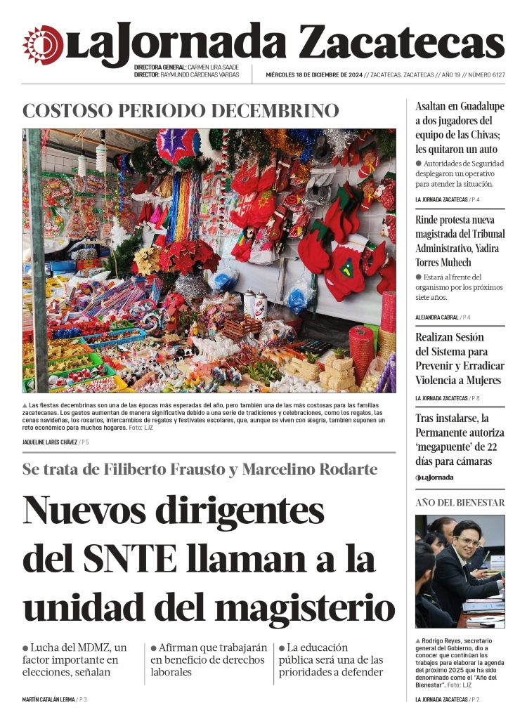 18 de Diciembre de 2024 – Nuevos dirigentes del SNTE llaman a la unidad del magisterio