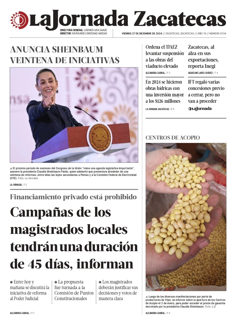 27 de Diciembre de 2024 – Campañas de los magistrados locales tendrán una duración de 45 días, informan