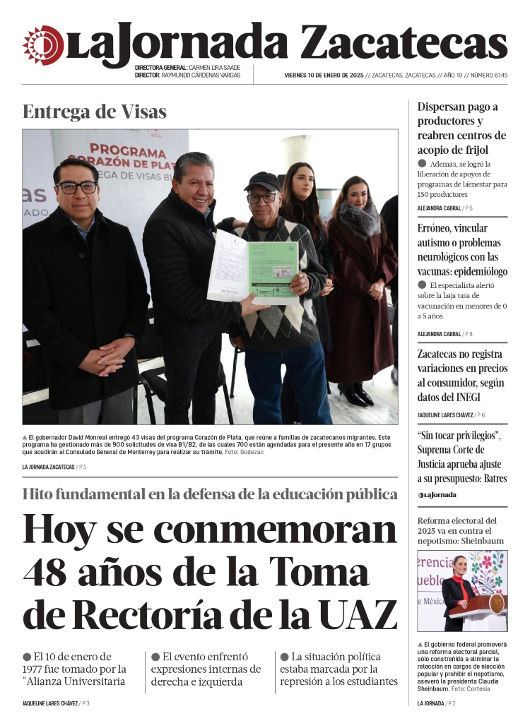 10 de Enero de 2025 – Hoy se conmemoran 48 años de la Toma de Rectoría de la UAZ