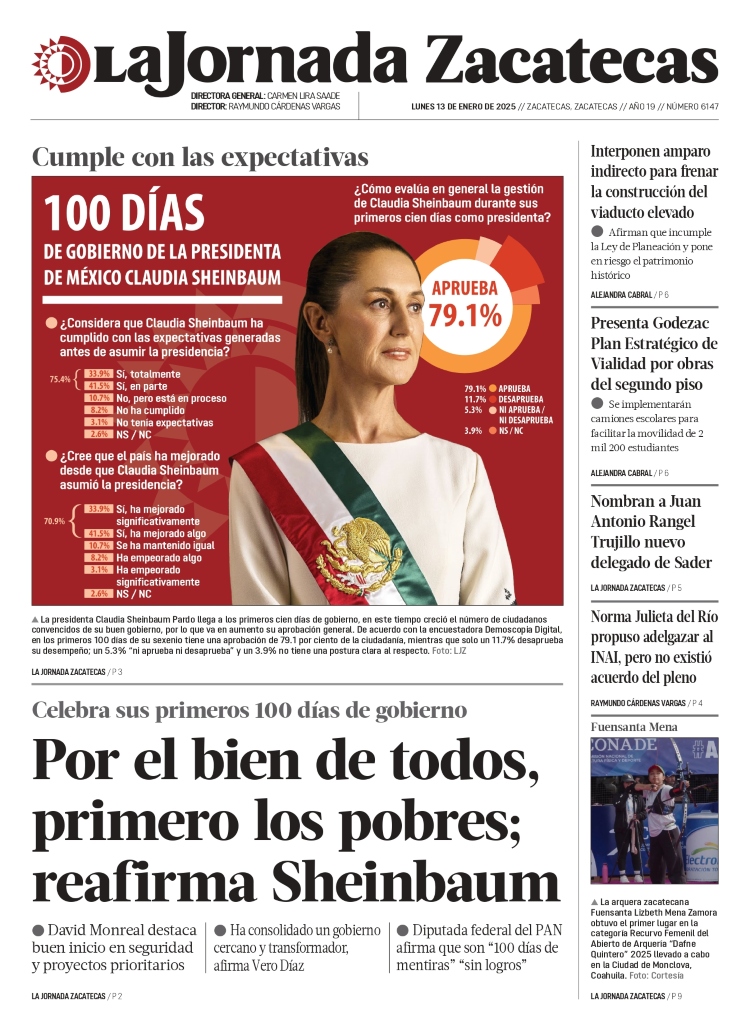 13 de Enero de 2025 – Por el bien de todos, primero los pobres; reafirma Sheinbaum