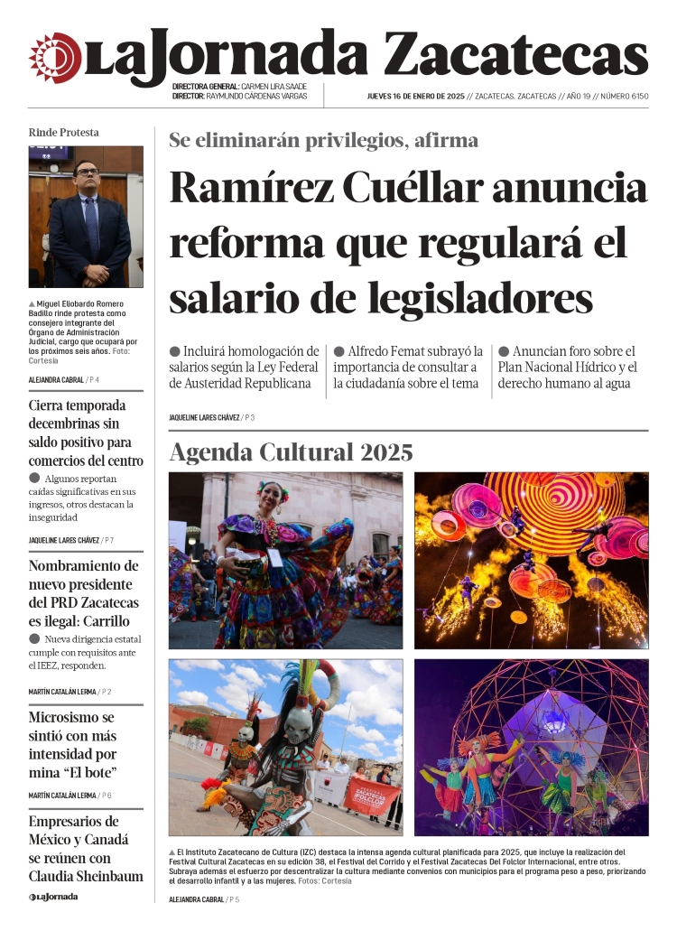 16 de Enero de 2025 – Ramírez Cuéllar anuncia reforma que regulará el salario de legisladores