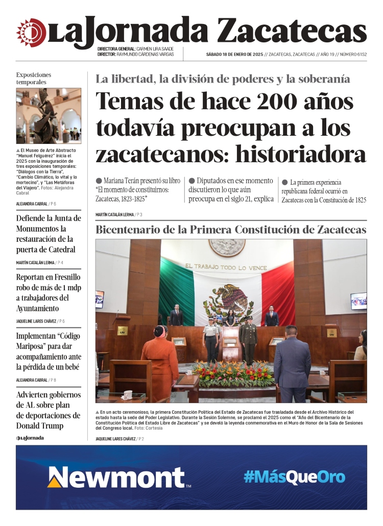 18 de Enero de 2025 – Temas de hace 200 años todavía preocupan a los zacatecanos: historiadora