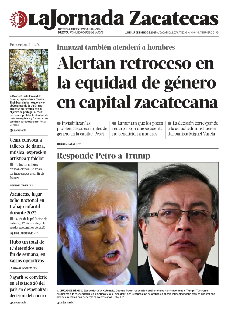 27 de Enero de 2025 – Alertan retroceso en la equidad de género en capital zacatecana