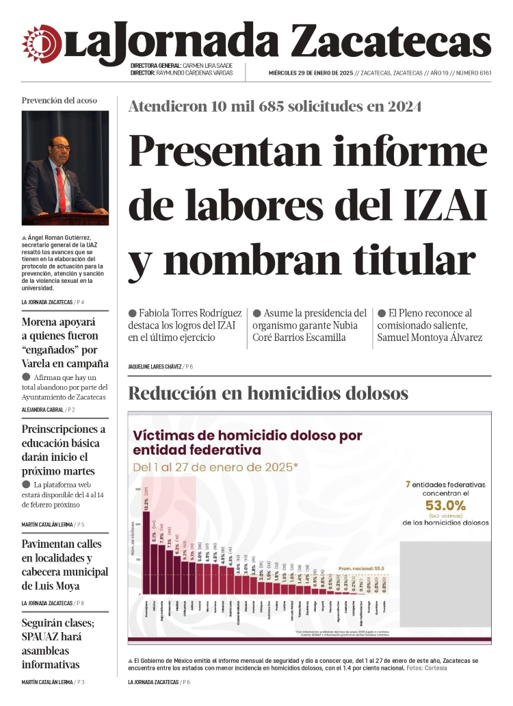 29 de Enero de 2025 – Presentan informe de labores del IZAI y nombran titular