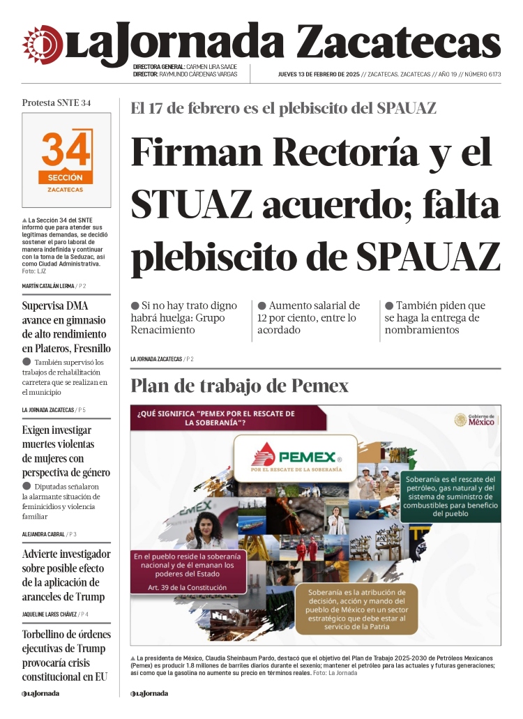 13 de Febrero de 2025 – Firman Rectoría y el STUAZ acuerdo; falta plebiscito de SPAUAZ