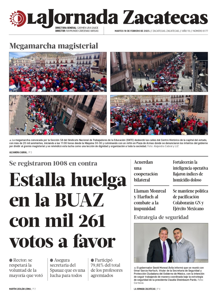 18 de Febrero de 2025 – Estalla huelga en la BUAZ con mil 261 votos a favor
