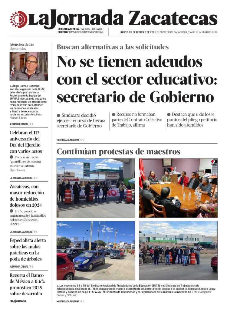 20 de Febrero de 2025 – No se tienen adeudos con el sector educativo: secretario de Gobierno