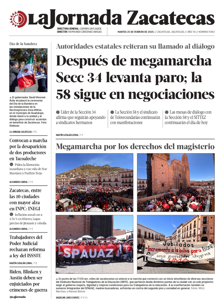 25 de Febrero de 2025 – Después de megamarcha Secc 34 levanta paro; la 58 sigue en negociaciones