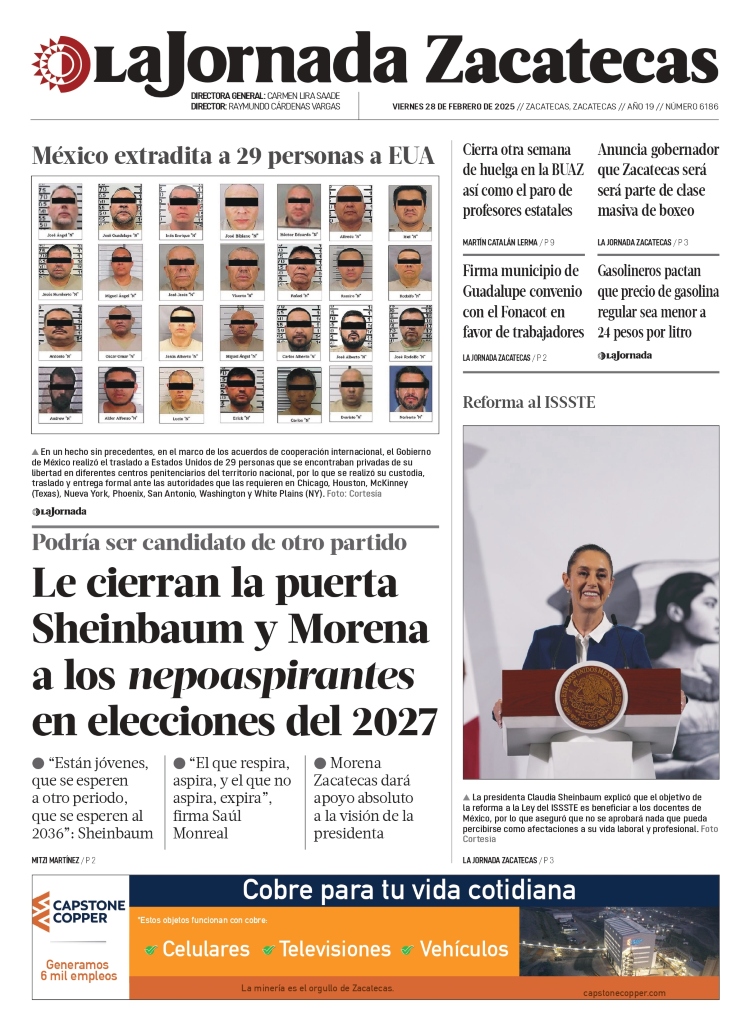 28 de Febrero de 2025 – Le cierran la puerta Sheinbaum y Morena a los nepoaspirantes en elecciones del 2027