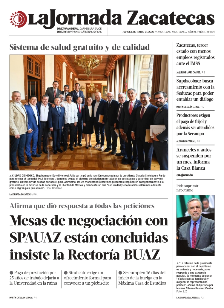 06 de Marzo de 2025 – Mesas de negociación con SPAUAZ están concluidas insiste la Rectoría BUAZ