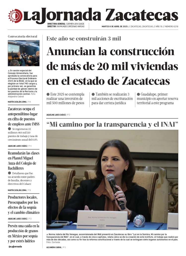 08 de Abril de 2025 – Anuncian la construcción de más de 20 mil viviendas en el estado de Zacatecas