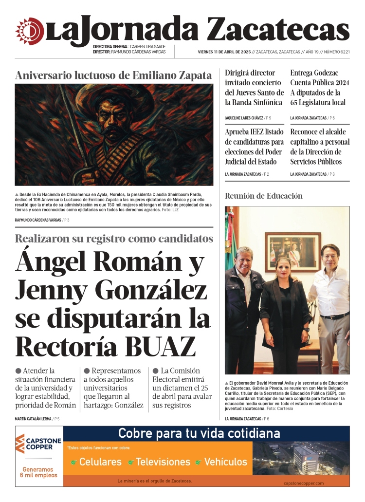 11 de Abril de 2025 – Ángel Román y Jenny González se disputarán la Rectoría BUAZ