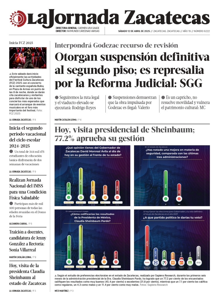 12 de Abril de 2025 – Otorgan suspensión definitiva al segundo piso; es represalia por la Reforma Judicial: SGG