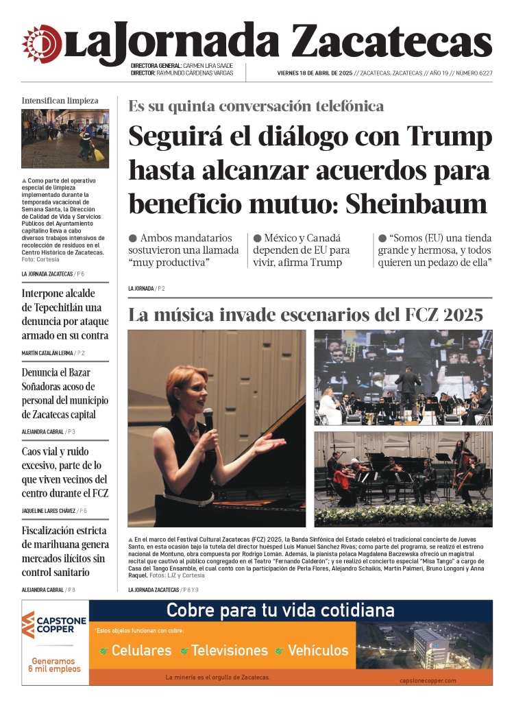 18 de Abril de 2025 – Seguirá el diálogo con Trump hasta alcanzar acuerdos para beneficio mutuo: Sheinbaum