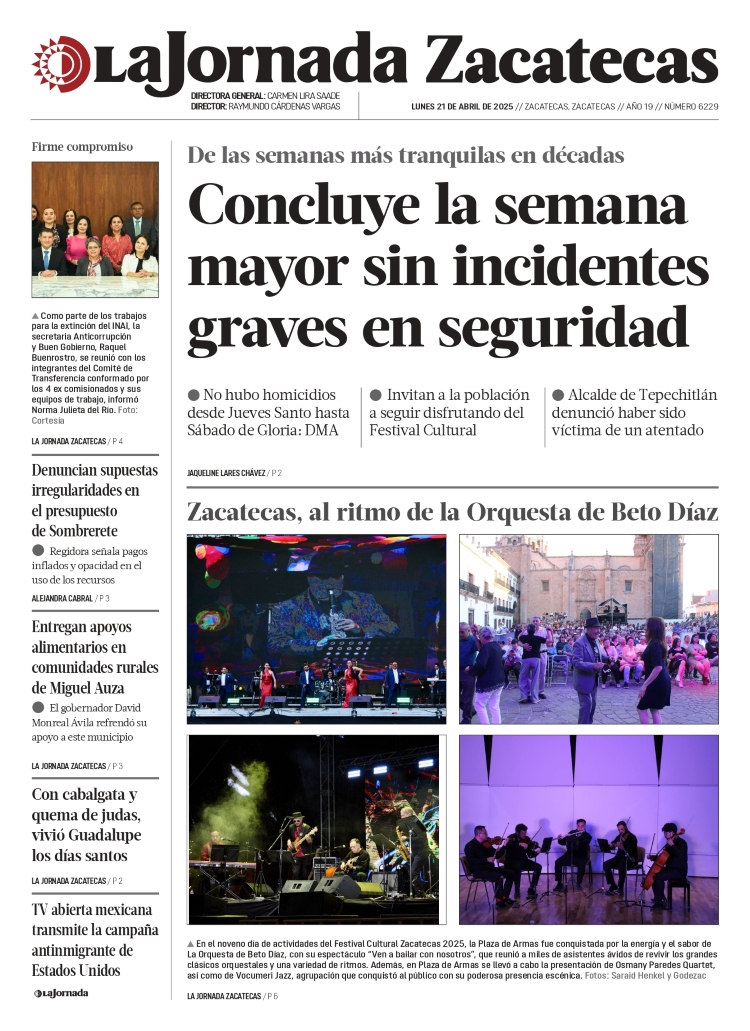 21 de Abril de 2025 – Concluye la semana mayor sin incidentes graves en seguridad