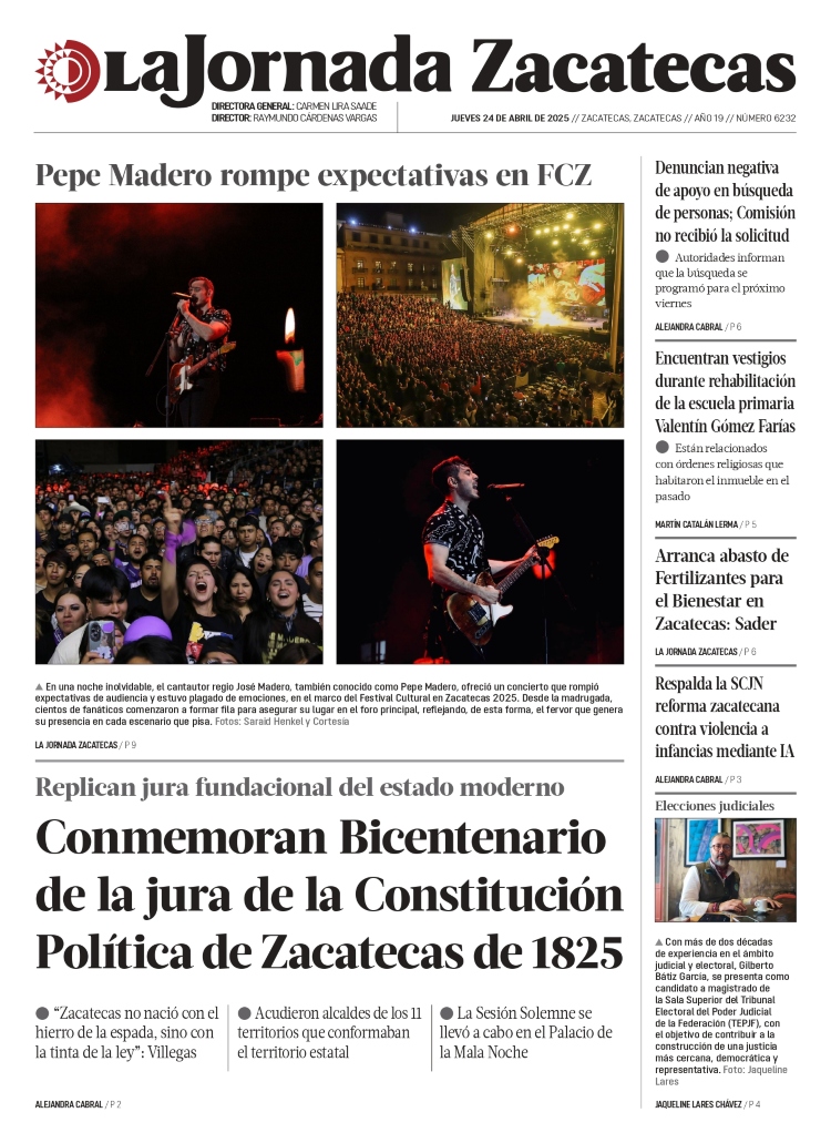 24 de Abril de 2025 – Conmemoran Bicentenario de la jura de la Constitución Política de Zacatecas