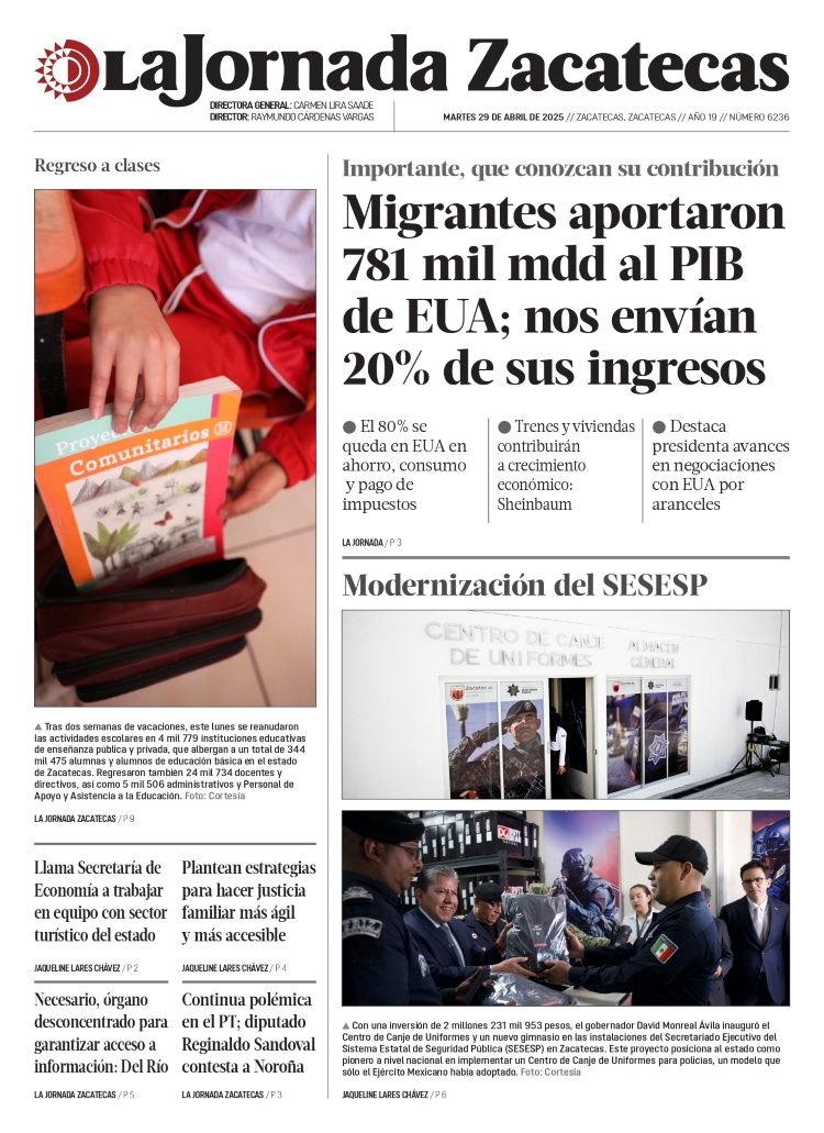 29 de Abril de 2025 – Migrantes aportaron 781 mil mdd al PIB de EUA; nos envían 20% de sus ingresos