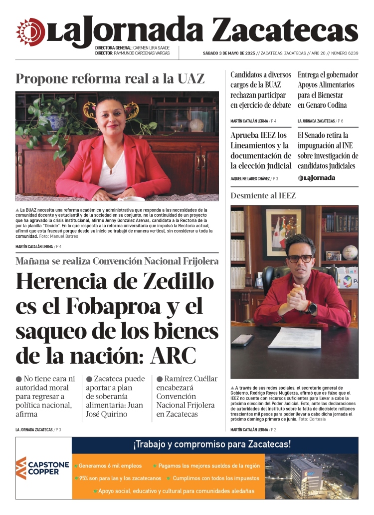 03 de Mayo de 2025 – Herencia de Zedillo es el Fobaproa y el saqueo de los bienes de la nación: ARC