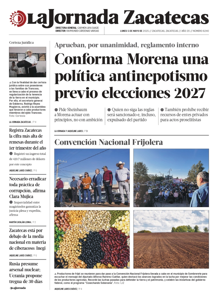 05 de Mayo de 2025 – Conforma Morena una política antinepotismo previo elecciones 2027