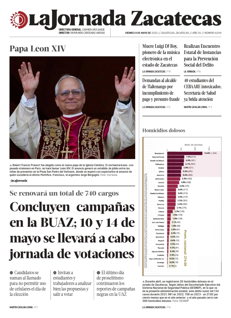 09 de Mayo de 2025 – Concluyen campañas en la BUAZ; 10 y 14 de mayo se llevará a cabo jornada de votaciones