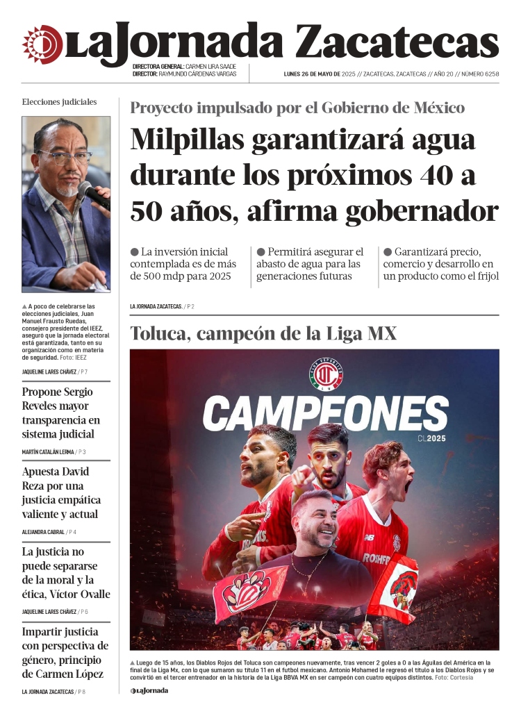 26 de Mayo de 2025 – Milpillas garantizará agua durante los próximos 40 a 50 años, afirma gobernador