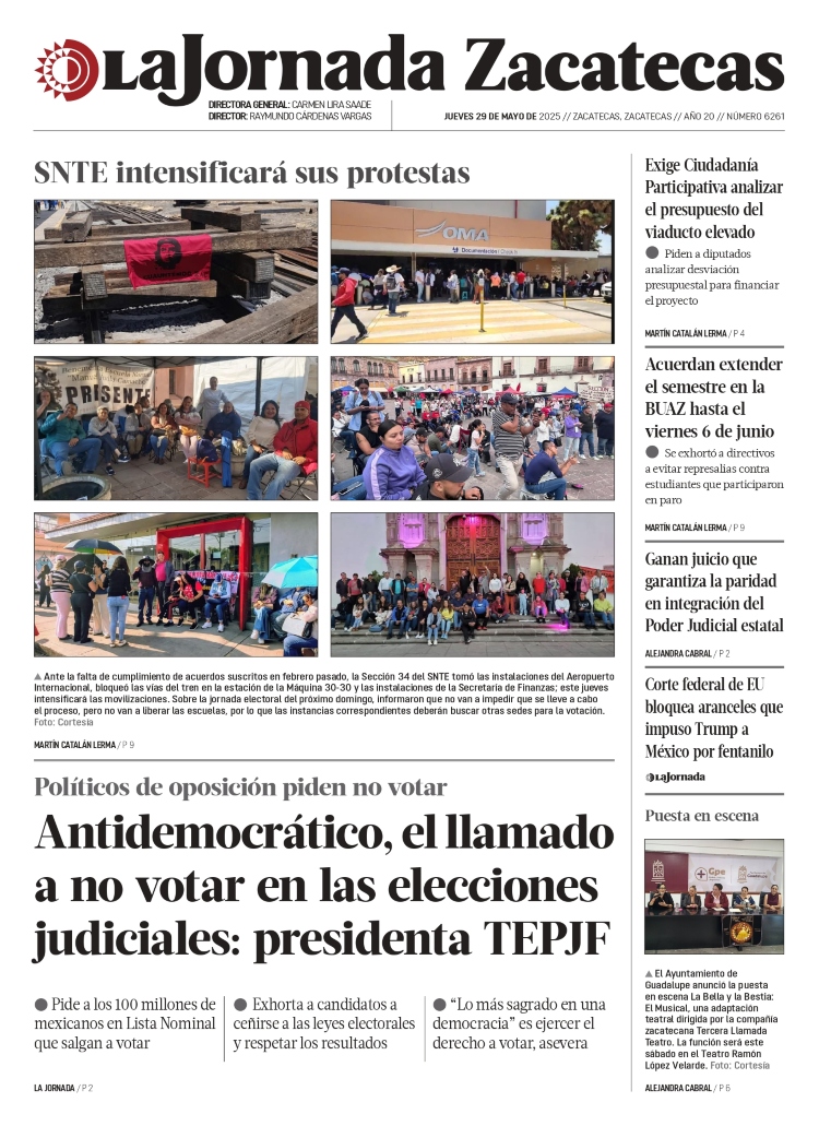 29 de Mayo de 2025 – Antidemocrático, el llamado a no votar en las elecciones judiciales: presidenta TEPJF