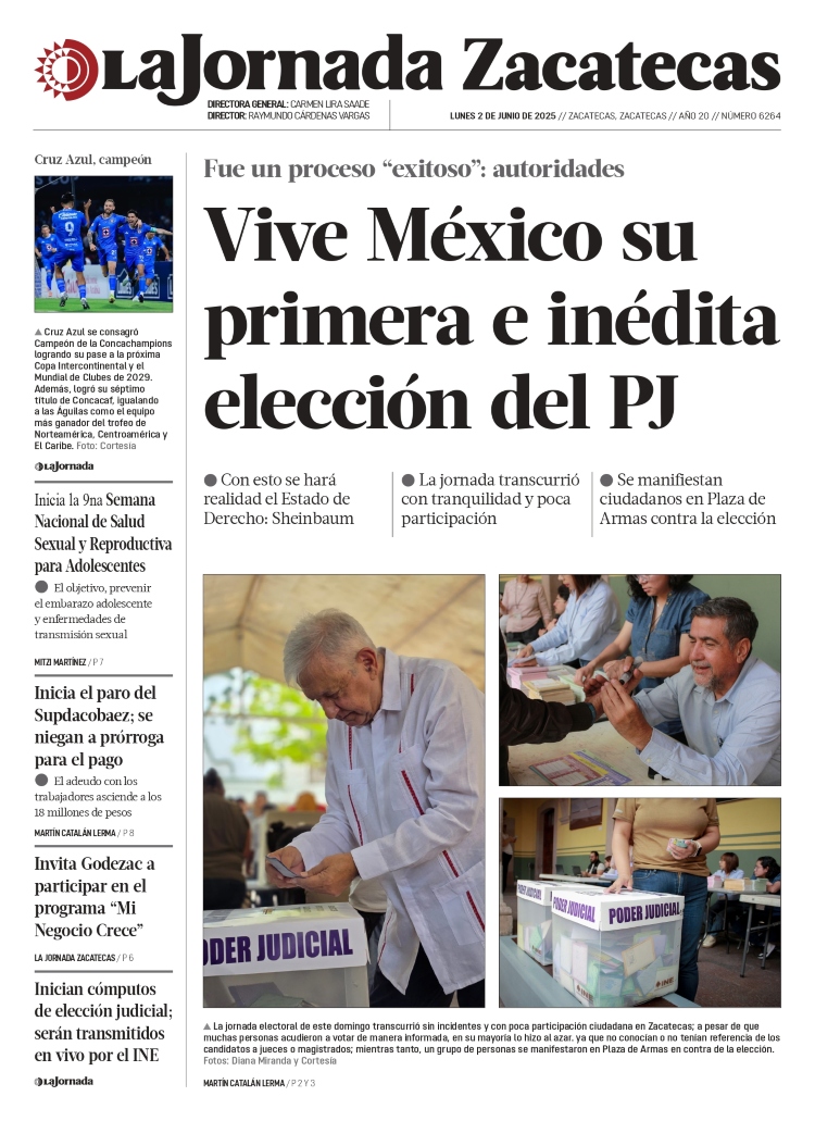 02 de Junio de 2025 – Vive México su primera e inédita elección del PJ