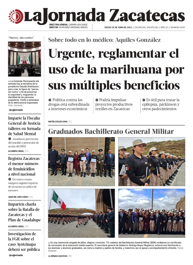 26 de Junio de 2025 – Urgente, reglamentar el uso de la marihuana por sus múltiples beneficios