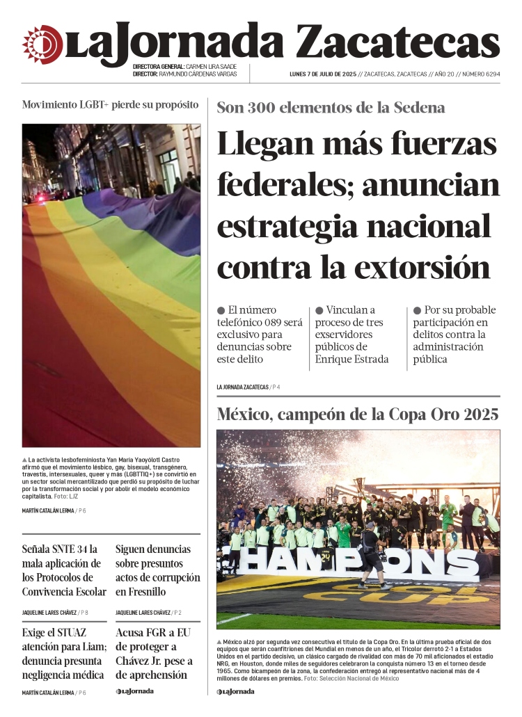 07 de Julio de 2025 – Llegan más fuerzas federales; anuncian estrategia nacional contra la extorsión