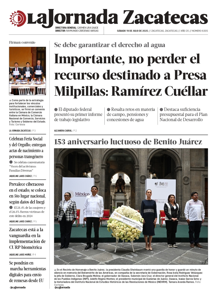 19 de Julio de 2025 – Importante, no perder el recurso destinado a Presa Milpillas: Ramírez Cuéllar