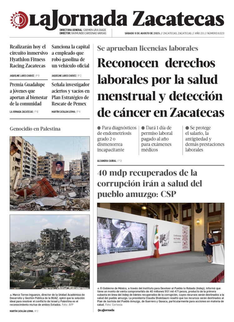 09 de Agosto de 2025 – Reconocen derechos laborales por la salud menstrual y detección de cáncer en Zacatecas